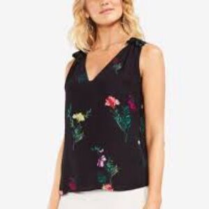 Floral V-Neck Tank by Vince Camuto